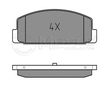 Комплект тормозных колодок, дисковый тормоз MEYLE 025 240 4514