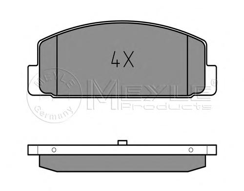 Комплект тормозных колодок, дисковый тормоз MEYLE