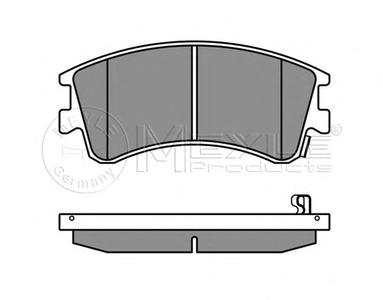 Комплект тормозных колодок, дисковый тормоз MEYLE