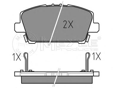 Комплект тормозных колодок, дисковый тормоз MEYLE 025 240 8717/W