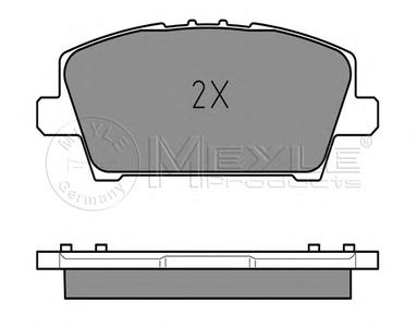 Комплект тормозных колодок, дисковый тормоз MEYLE