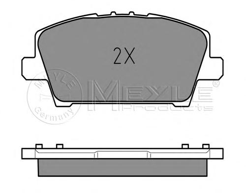 Комплект тормозных колодок, дисковый тормоз MEYLE