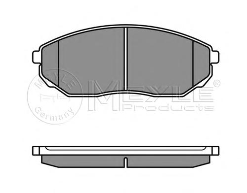 Комплект тормозных колодок, дисковый тормоз MEYLE