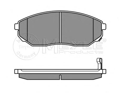 Комплект тормозных колодок, дисковый тормоз MEYLE
