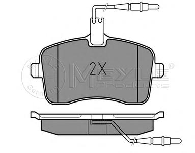 Комплект тормозных колодок, дисковый тормоз MEYLE