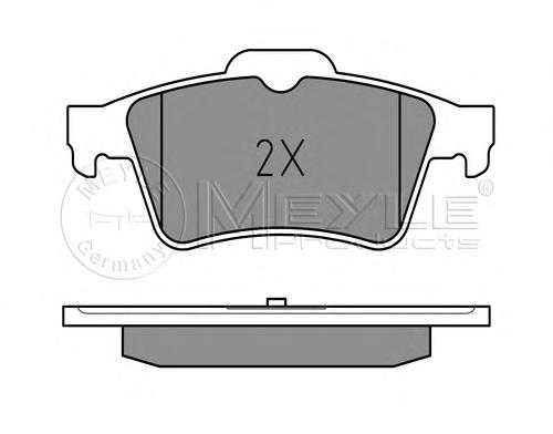 Комплект тормозных колодок, дисковый тормоз MEYLE
