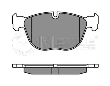 Комплект тормозных колодок, дисковый тормоз MEYLE