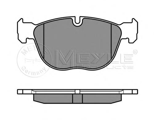 Комплект тормозных колодок, дисковый тормоз MEYLE