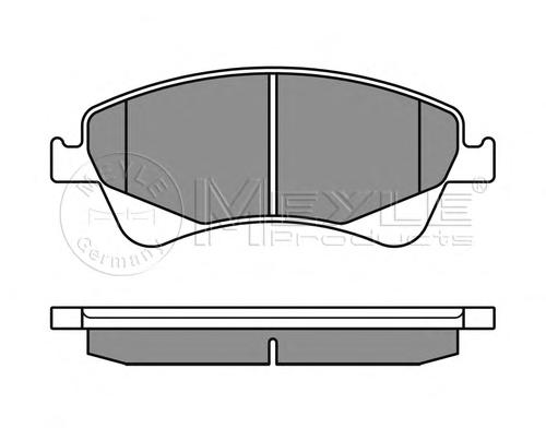 Комплект тормозных колодок, дисковый тормоз MEYLE