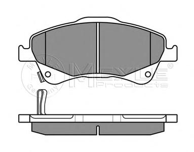 Комплект тормозных колодок, дисковый тормоз MEYLE