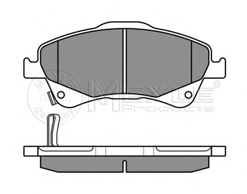 Комплект тормозных колодок, дисковый тормоз MEYLE