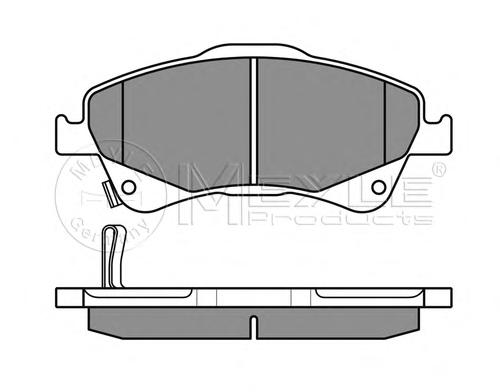 Комплект тормозных колодок, дисковый тормоз MEYLE