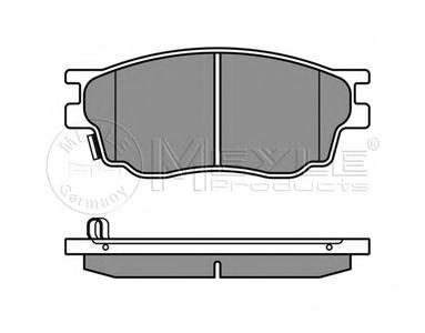 Комплект тормозных колодок, дисковый тормоз MEYLE