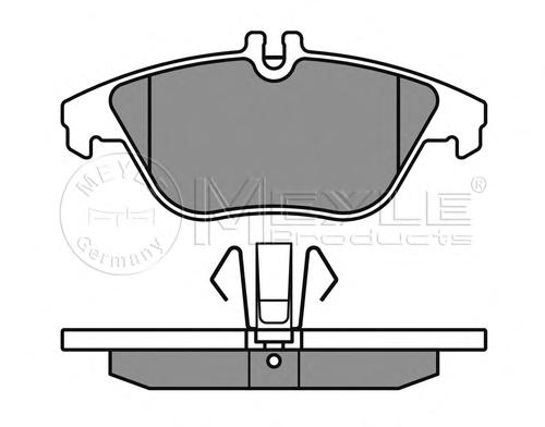 Комплект тормозных колодок, дисковый тормоз MEYLE