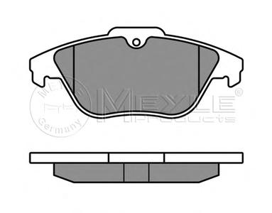 Комплект тормозных колодок, дисковый тормоз MEYLE