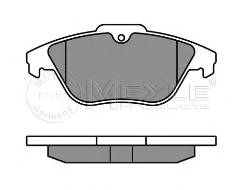 Комплект тормозных колодок, дисковый тормоз MEYLE