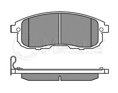 Комплект тормозных колодок, дисковый тормоз MEYLE
