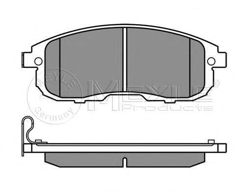 Комплект тормозных колодок, дисковый тормоз MEYLE