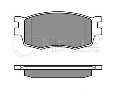 Комплект тормозных колодок, дисковый тормоз MEYLE 025 243 1717/W