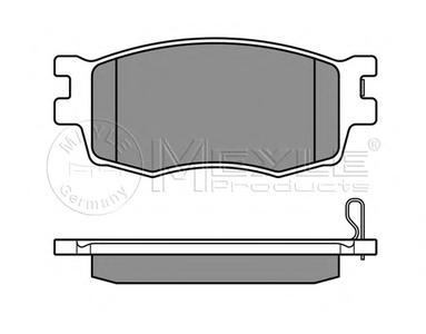 Комплект тормозных колодок, дисковый тормоз MEYLE