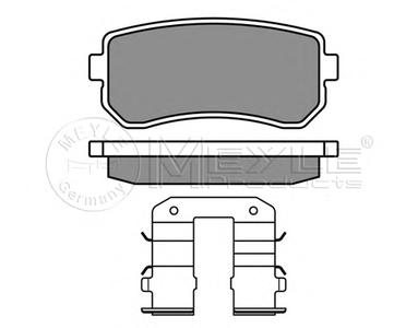 Комплект тормозных колодок, дисковый тормоз MEYLE 025 243 2015/W