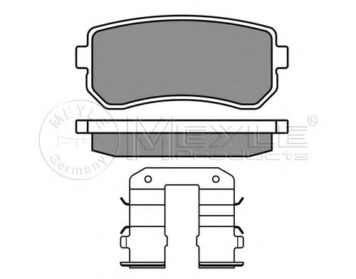 Комплект тормозных колодок, дисковый тормоз MEYLE