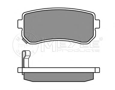 Комплект тормозных колодок, дисковый тормоз MEYLE