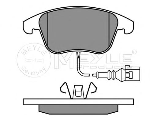 Комплект тормозных колодок, дисковый тормоз MEYLE