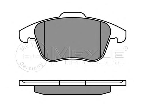 Комплект тормозных колодок, дисковый тормоз MEYLE