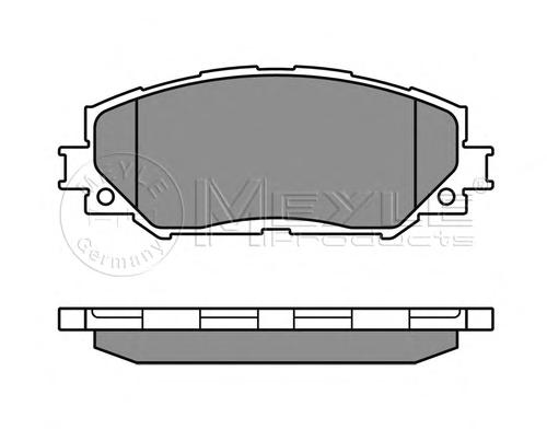 Комплект тормозных колодок, дисковый тормоз MEYLE