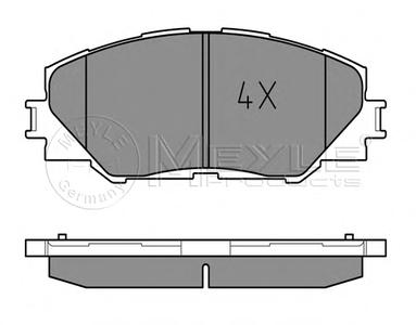 Комплект тормозных колодок, дисковый тормоз MEYLE 025 243 3717