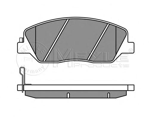 Комплект тормозных колодок, дисковый тормоз MEYLE
