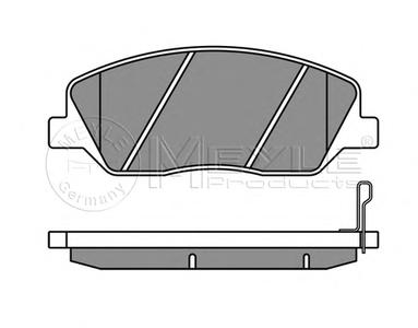 Комплект тормозных колодок, дисковый тормоз MEYLE