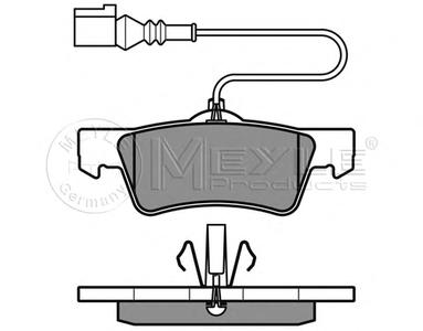 Комплект тормозных колодок, дисковый тормоз MEYLE 025 243 6719/W
