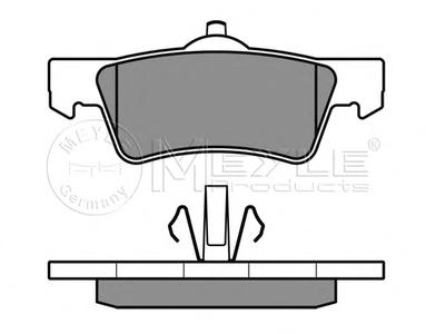 Комплект тормозных колодок, дисковый тормоз MEYLE