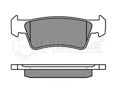 Комплект тормозных колодок, дисковый тормоз MEYLE
