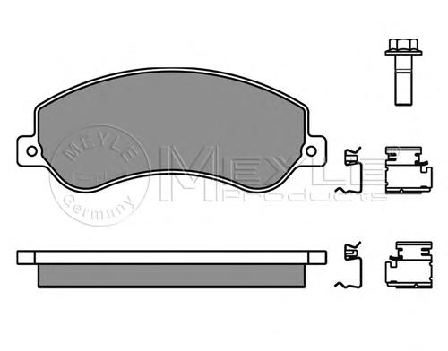 Комплект тормозных колодок, дисковый тормоз MEYLE