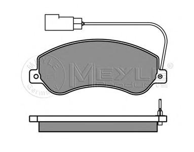 Комплект тормозных колодок, дисковый тормоз MEYLE