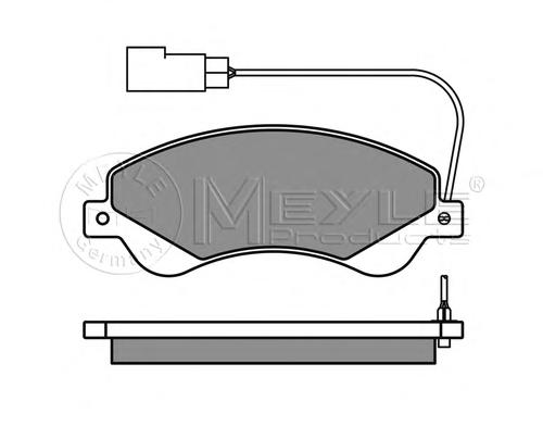 Комплект тормозных колодок, дисковый тормоз MEYLE