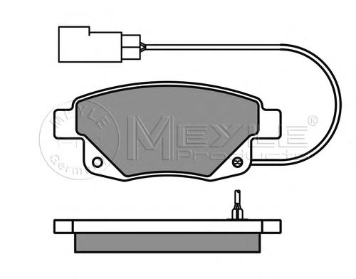 Комплект тормозных колодок, дисковый тормоз MEYLE