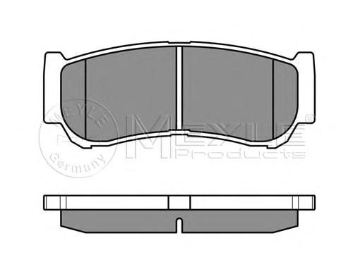Комплект тормозных колодок, дисковый тормоз MEYLE