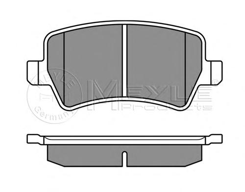 Комплект тормозных колодок, дисковый тормоз MEYLE