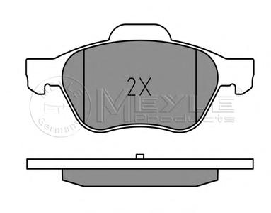 Комплект тормозных колодок, дисковый тормоз MEYLE