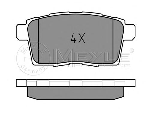 Комплект тормозных колодок, дисковый тормоз MEYLE