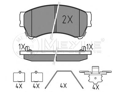 Комплект тормозных колодок, дисковый тормоз MEYLE 025 245 8217/W