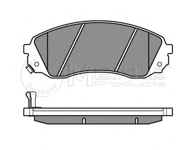 Комплект тормозных колодок, дисковый тормоз MEYLE
