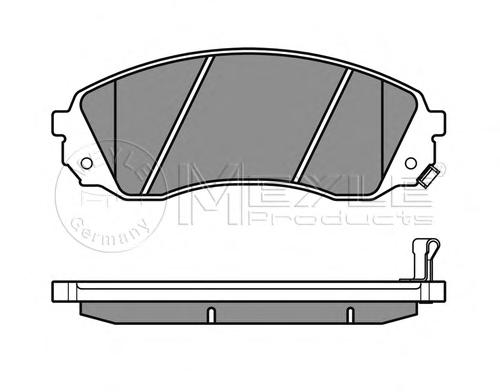 Комплект тормозных колодок, дисковый тормоз MEYLE
