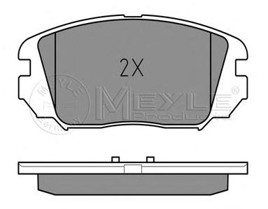 Комплект тормозных колодок, дисковый тормоз MEYLE