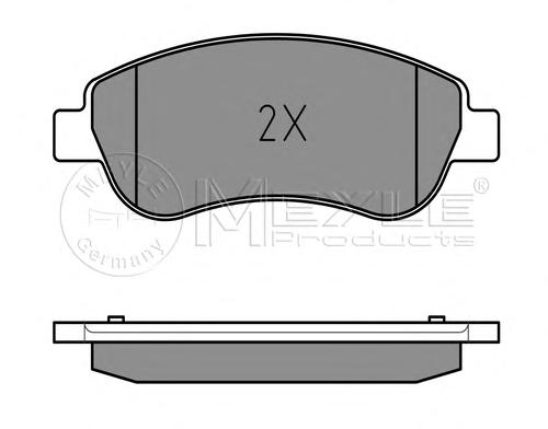 Комплект тормозных колодок, дисковый тормоз MEYLE