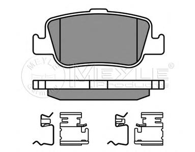 Комплект тормозных колодок, дисковый тормоз MEYLE 025 246 6415/W
